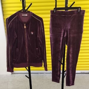 Fila Purple Velour Tracksuit